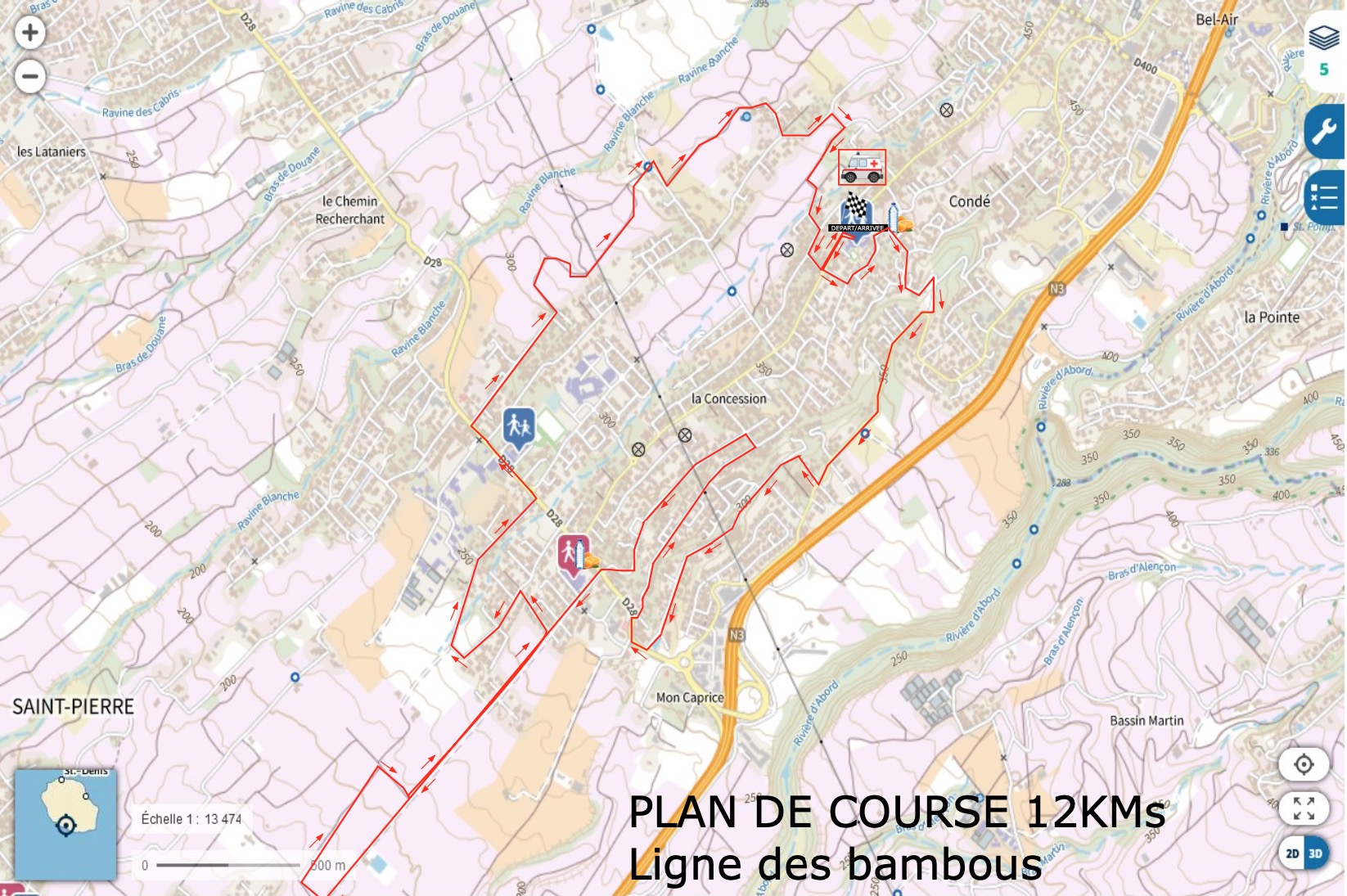 Plan Foulees de Conde 12km course