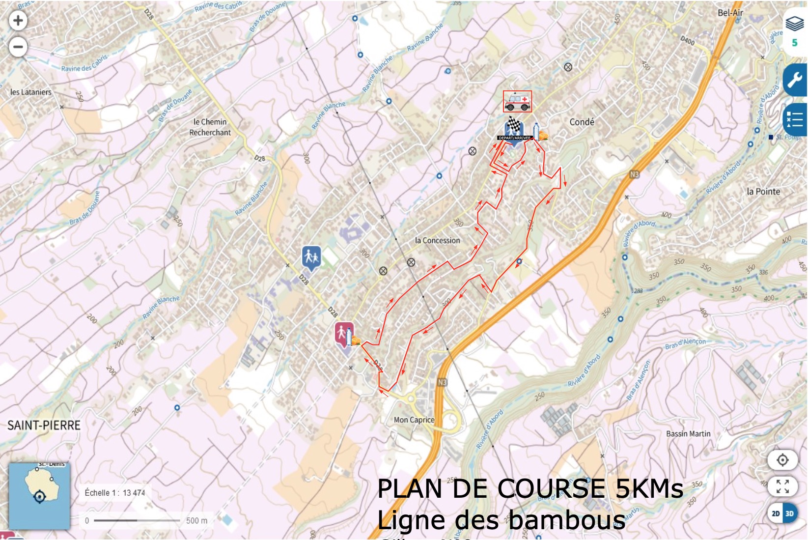 Plan Foulees de Conde 5km marche