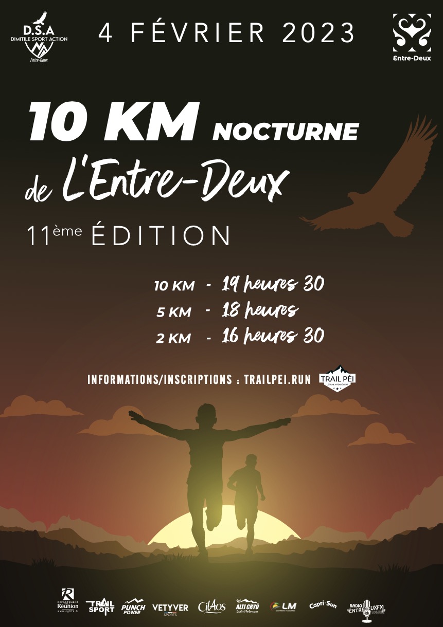 Affiche 10km Nocturne de l'Entre-Deux - DSA