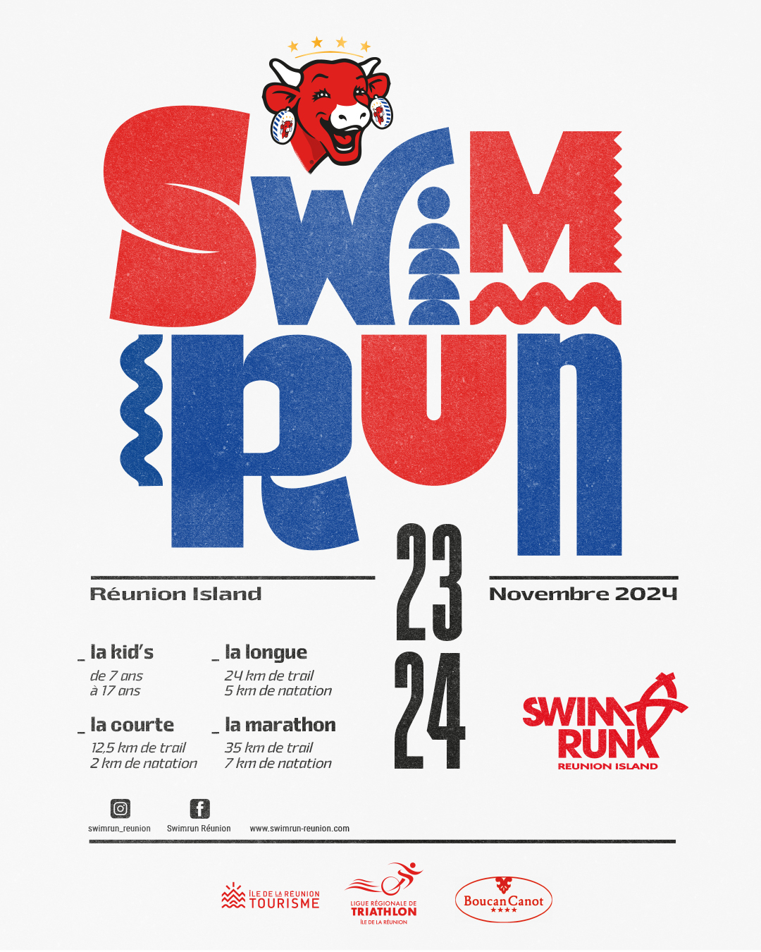 AFFICHE SWIMRUN REUNION 2024