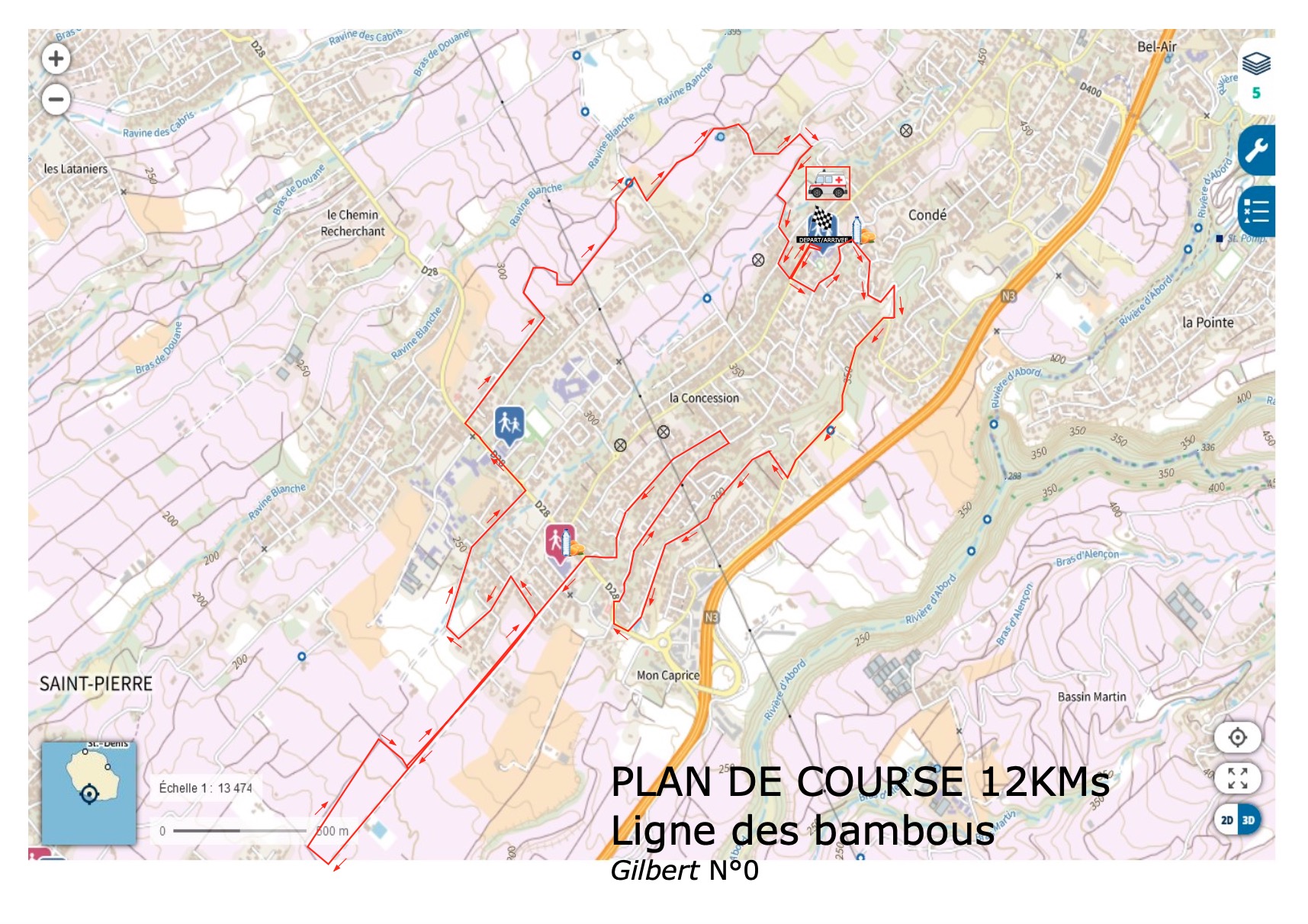 Plan Foulee de Conde 12km Course foulees 2024