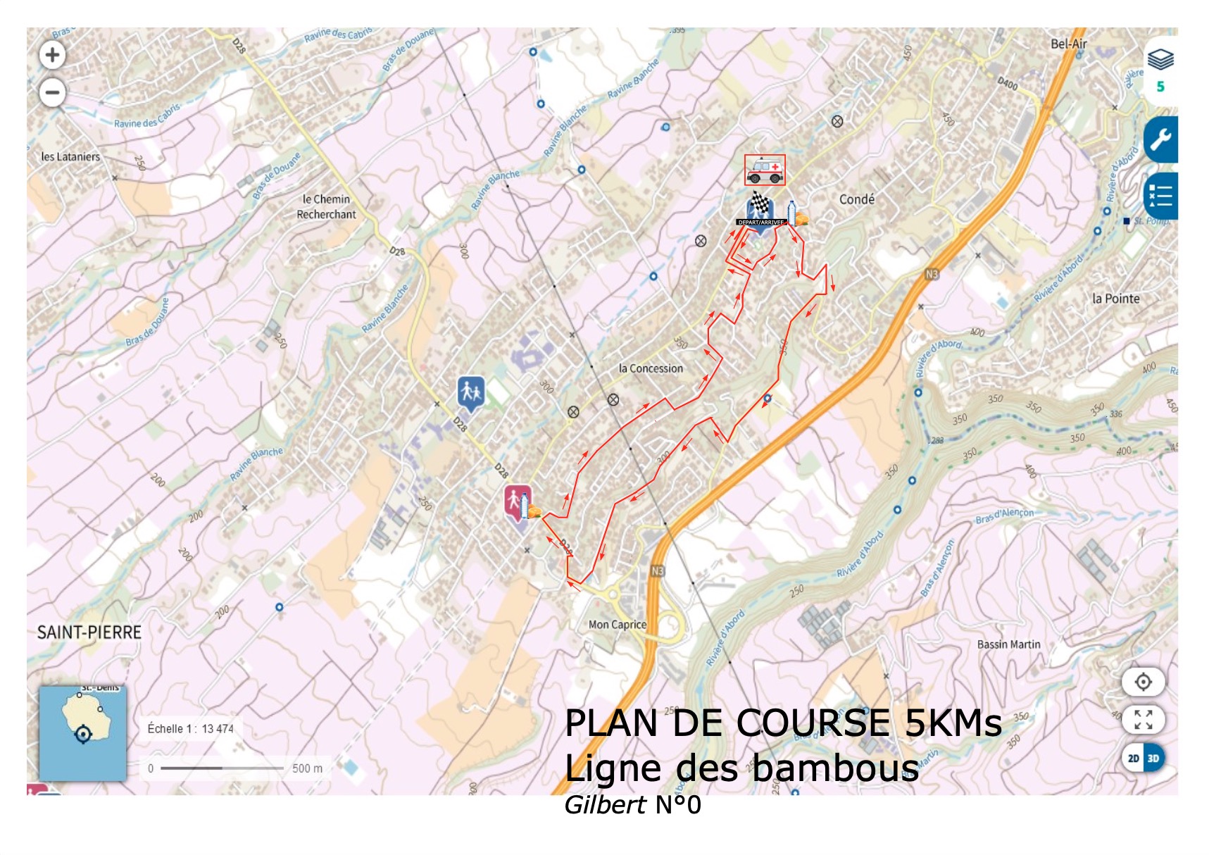 Plan Foulee de Conde 5km marche foulees 2024