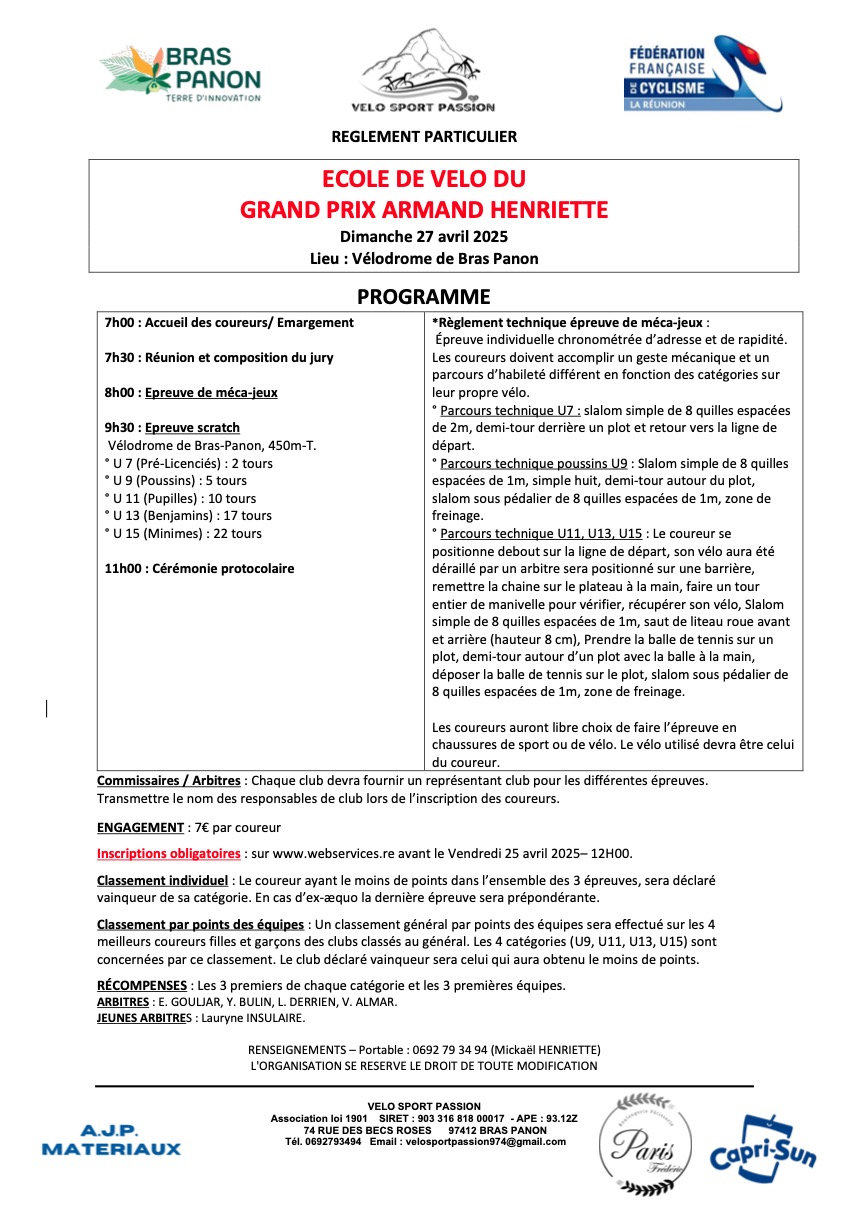 Reglement EDV GP Armand henriette VSP