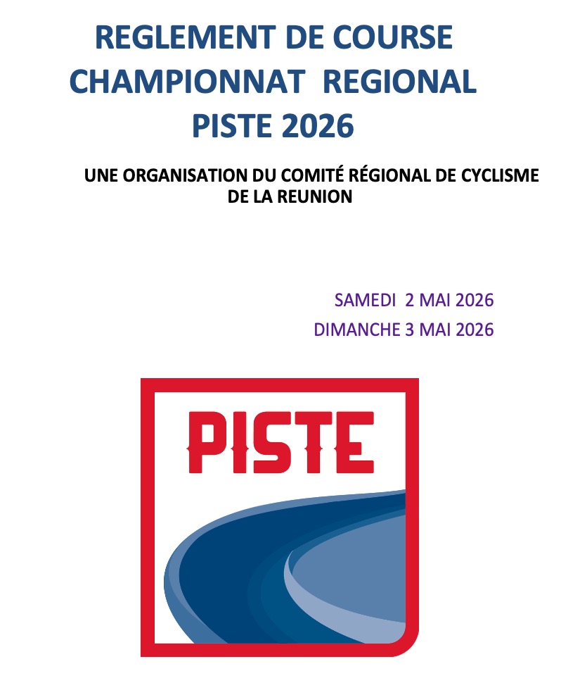 REGLEMENT PISTE Champ.Reunion CRCP 2026